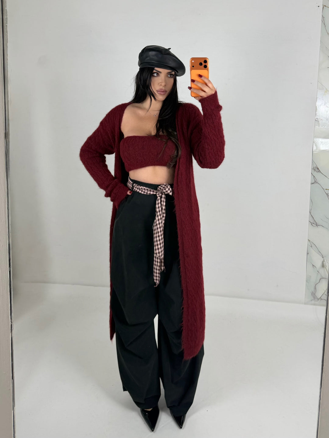 Coordinato top e cardigan “Raja”