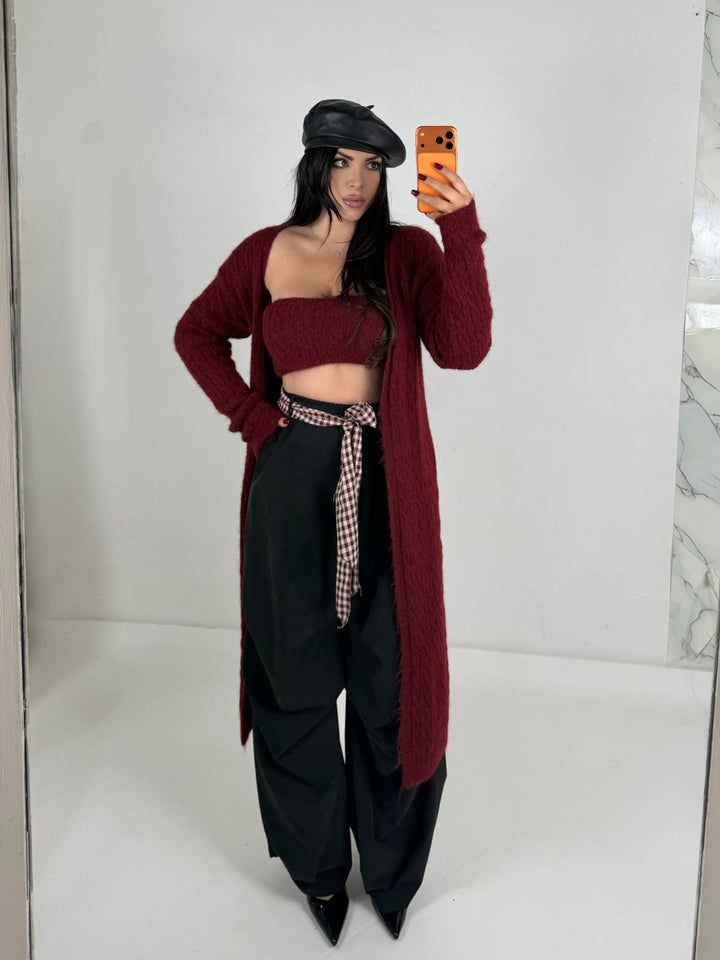 Coordinato top e cardigan “Raja”