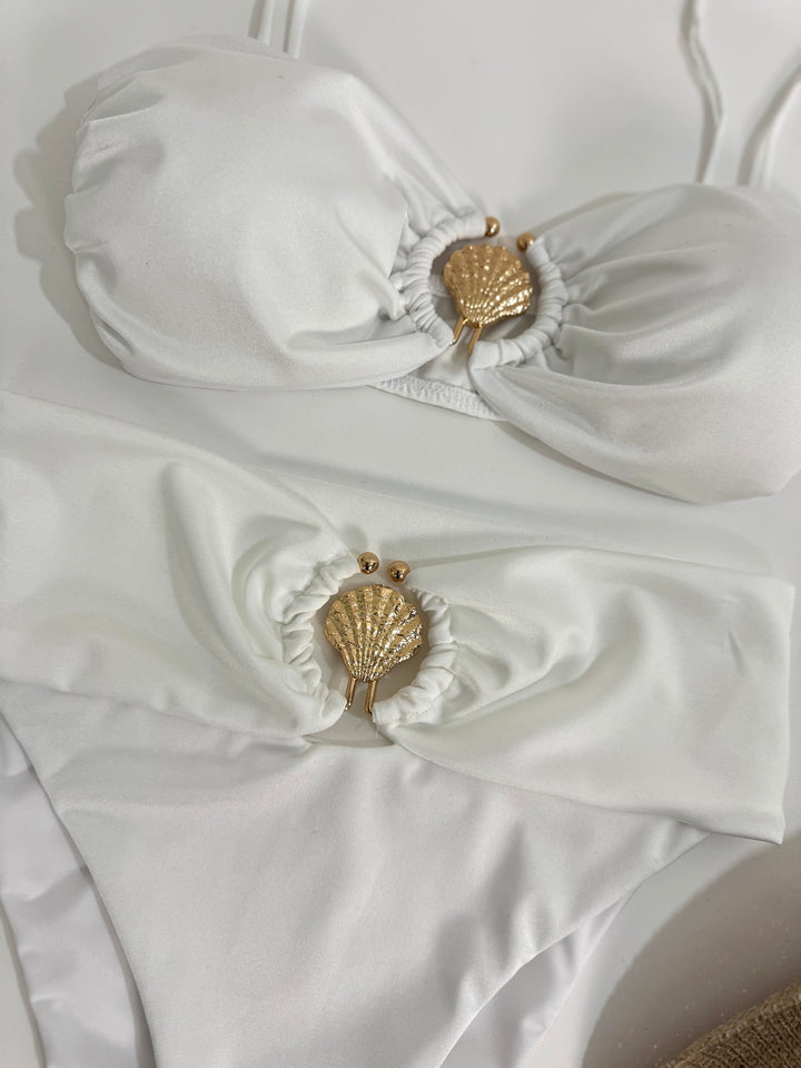 Costume a due pezzi vita alta “Conchiglia”