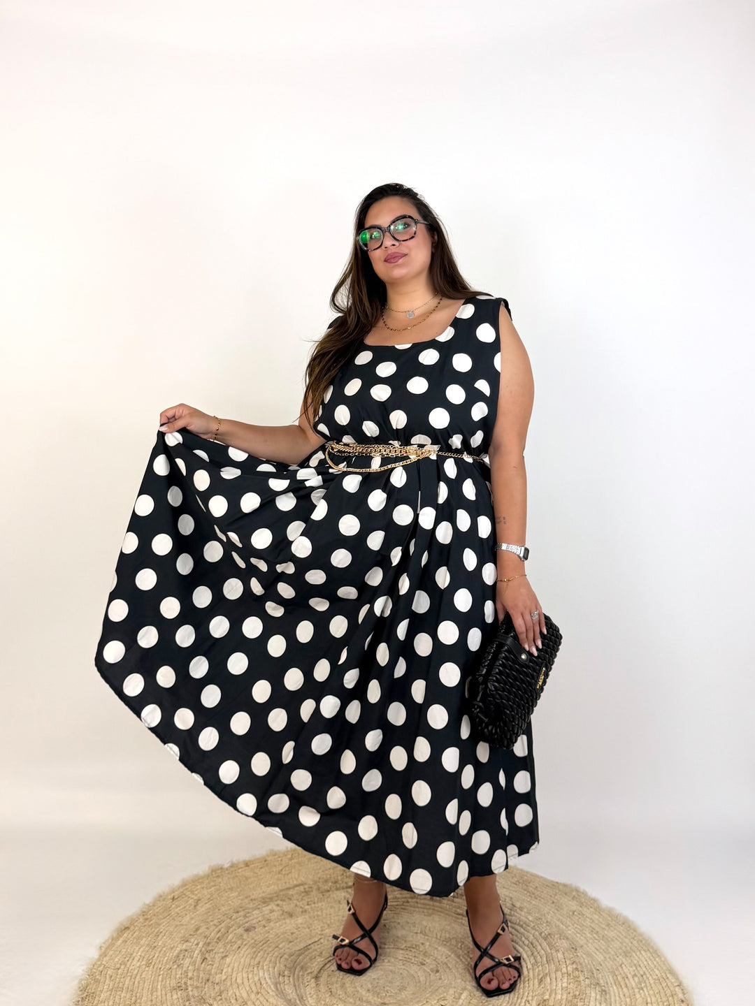 Abito a pois curvy 100%COTONE