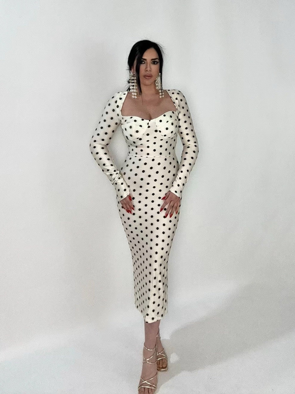 Abito longuette con coppe preformate “Femme”