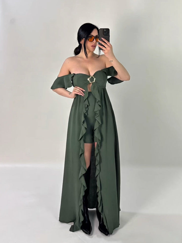 Coordinato top lungo e pantaloncini “Coachella”