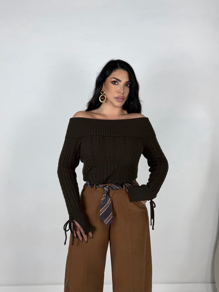 Maglione con scollo a barca “Emily”