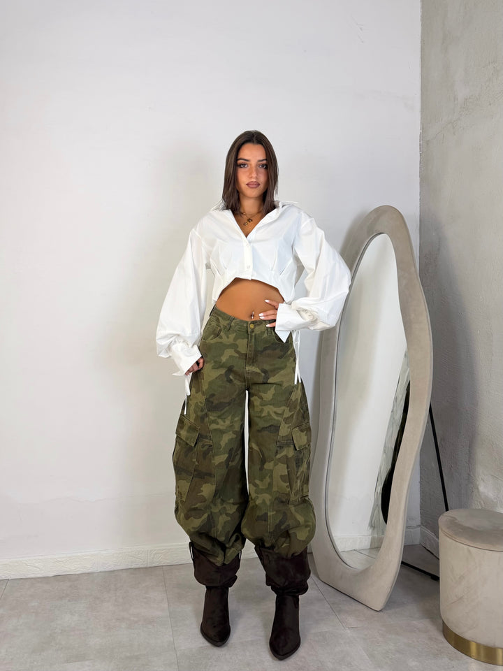Jeans balloon rigidi “Military”