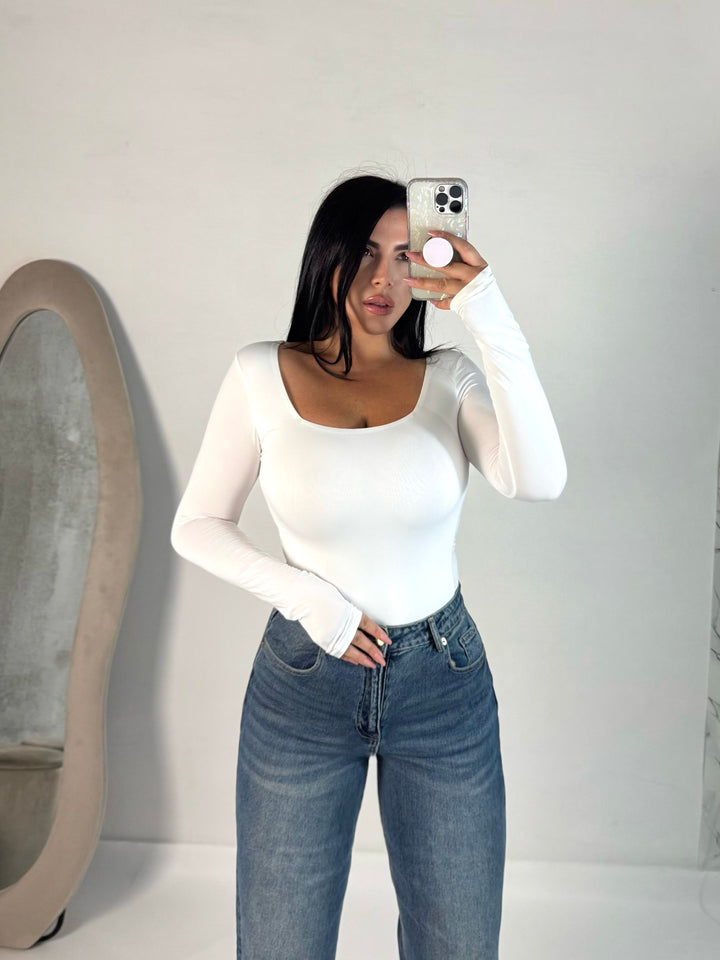 Body con scollo quadrato “Flavia”
