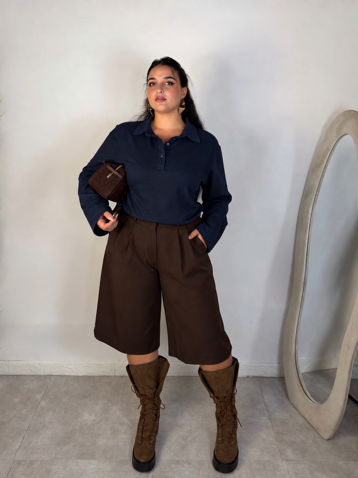 Polo oversize con spalline “Dalila”