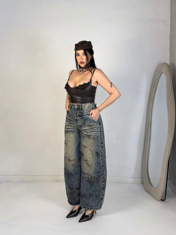 Jeans balloon rigido “Nyx”