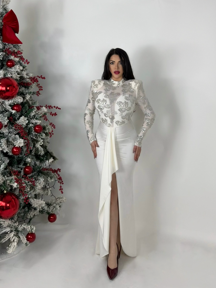 Abito lungo con paillettes “Couture”