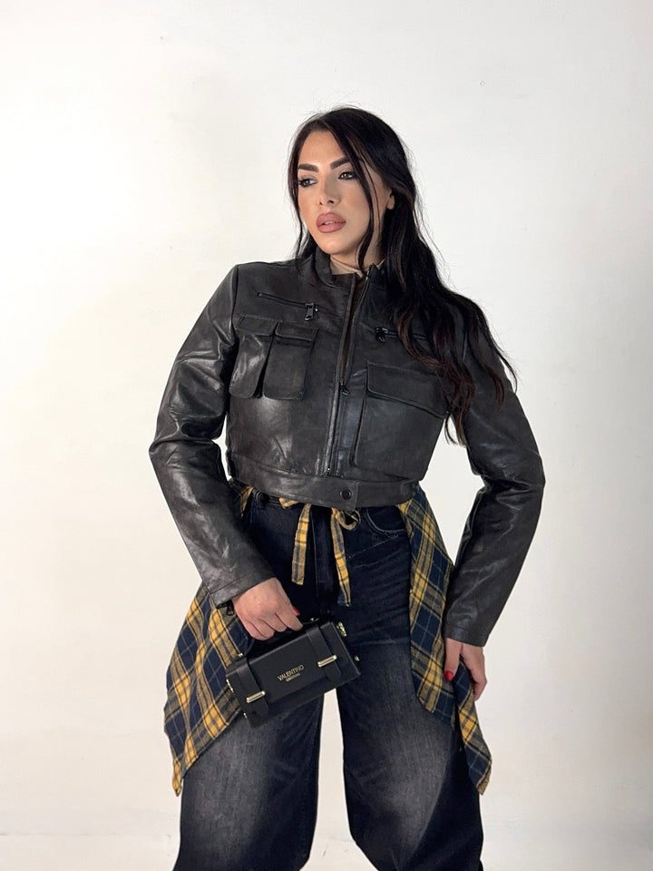 Giubbotto in eco pelle “Brooklyn”