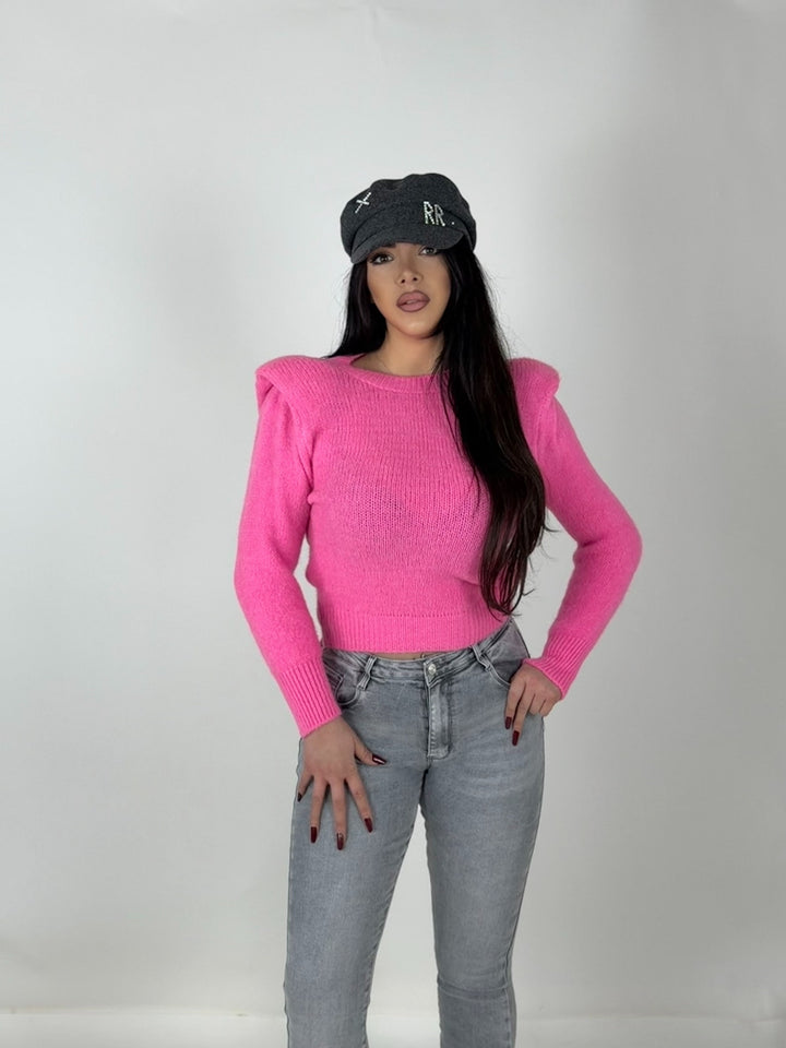 Maglione con spalline rinforzate “Delia”