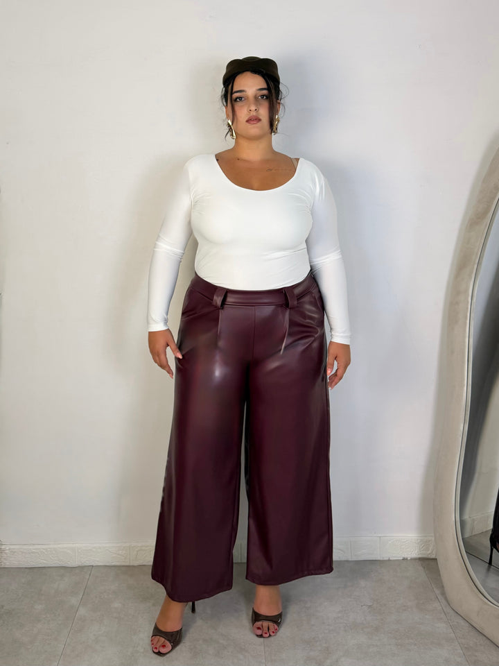 Pantaloni in eco pelle “Adele”