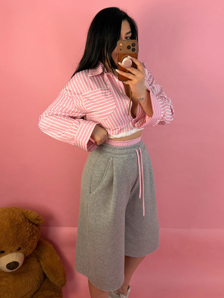 Bermuda felpati “Mood Pink”