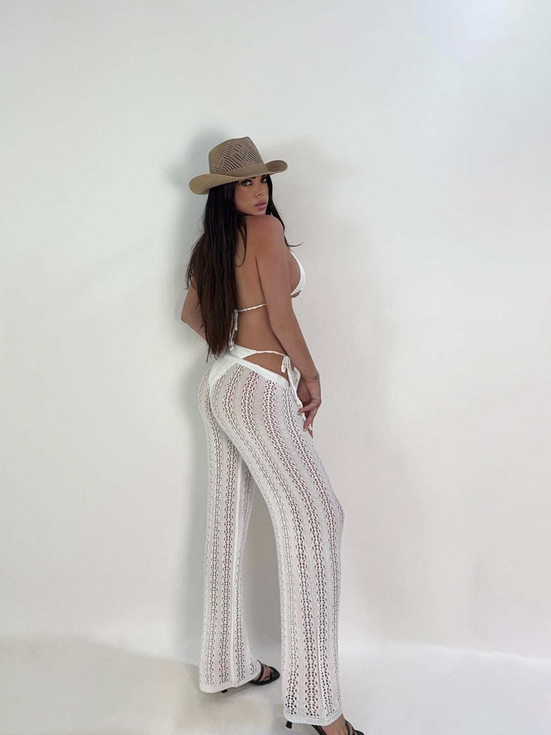Costume e pantaloni copricostume in crochet “Ibiza”