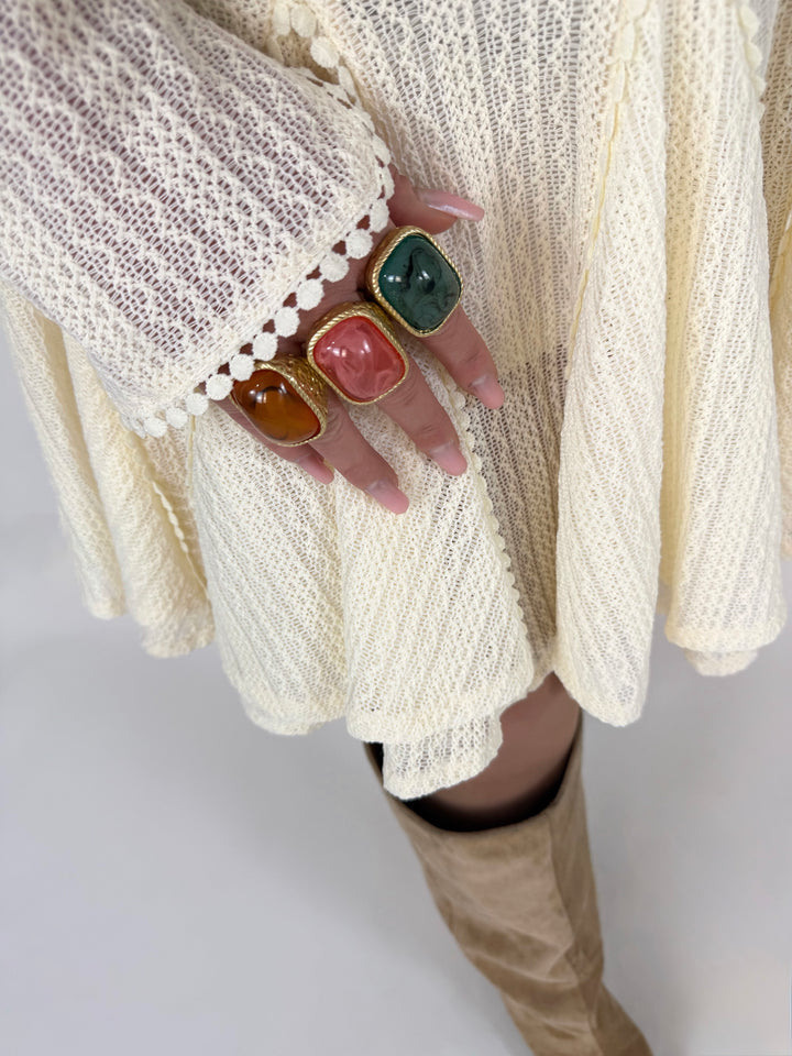 Anello grande con pietra “Giselle”