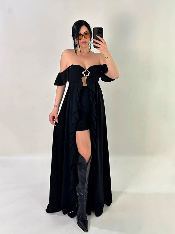 Coordinato top lungo e pantaloncini “Coachella”