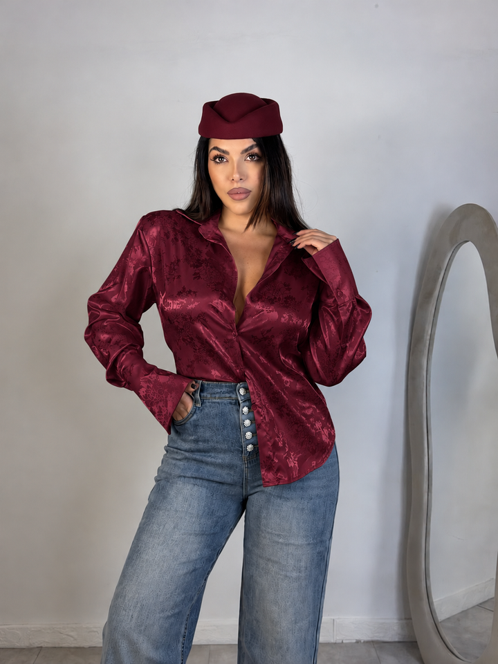 Camicia in Jacquard spalline rinforzate “Saint”
