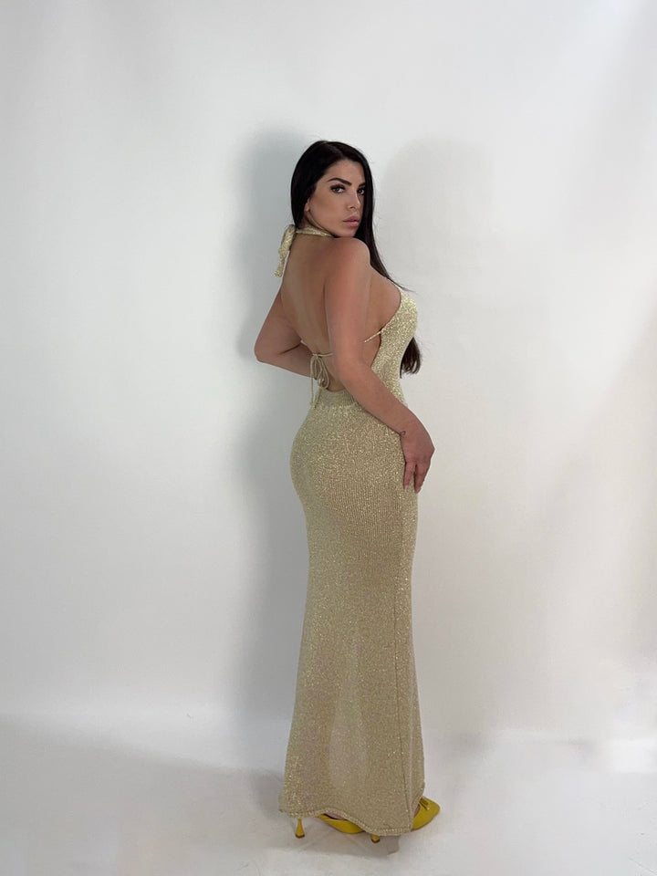 Abito lurex in crochet “Helene”