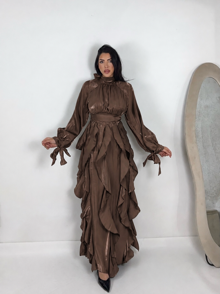 Abito “Satin Rouches”