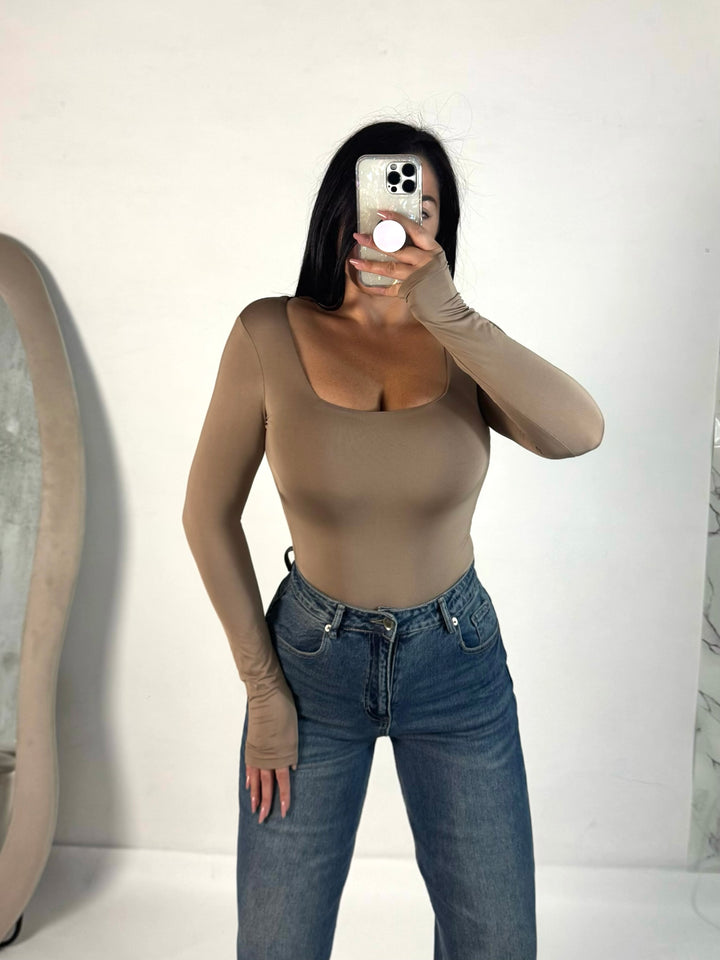 Body con scollo quadrato “Flavia”