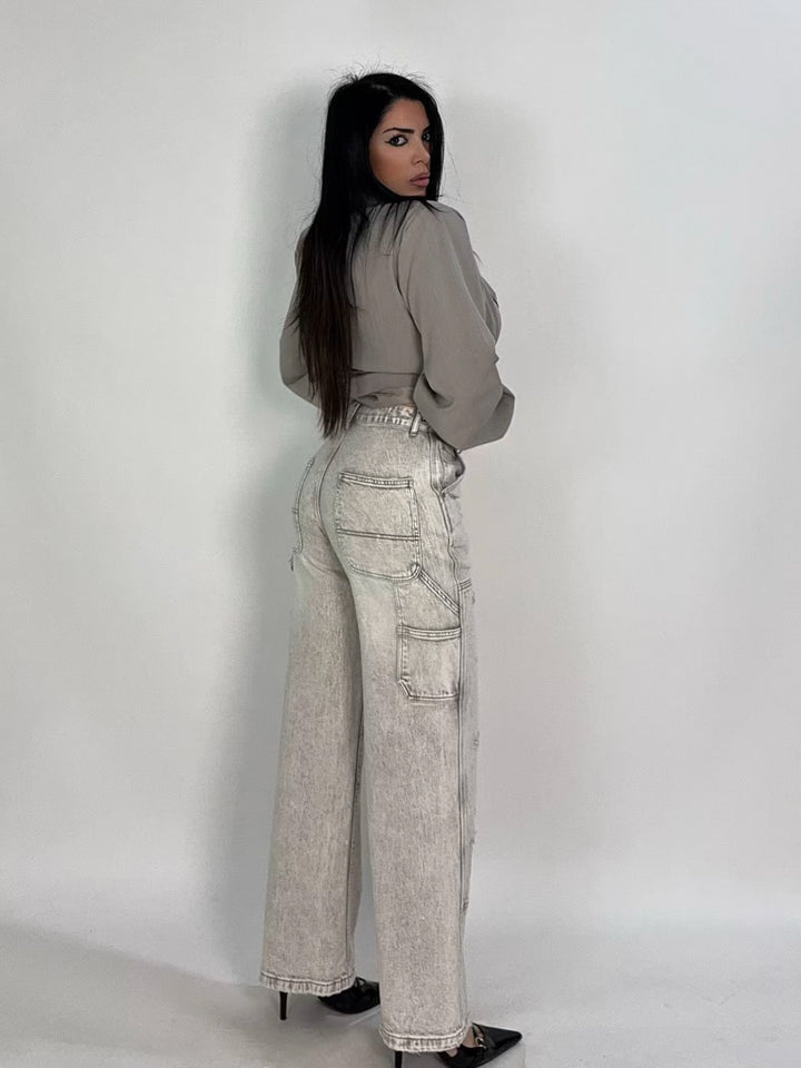 Jeans wide leg elastico “Lorena”