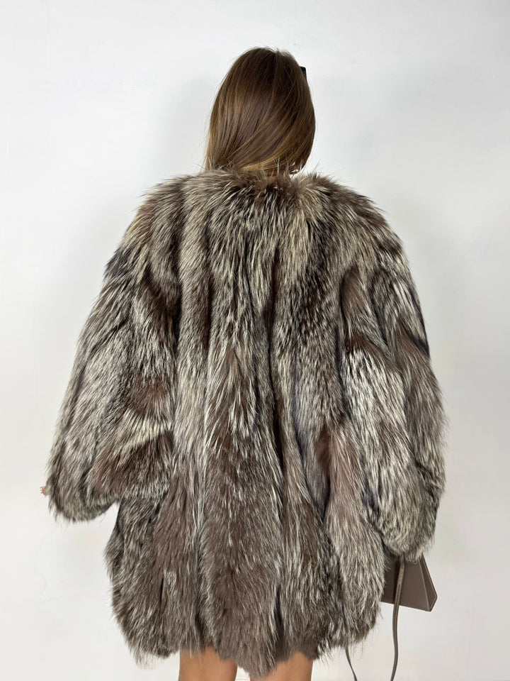 Pelliccia in volpe argentata Vintage 74