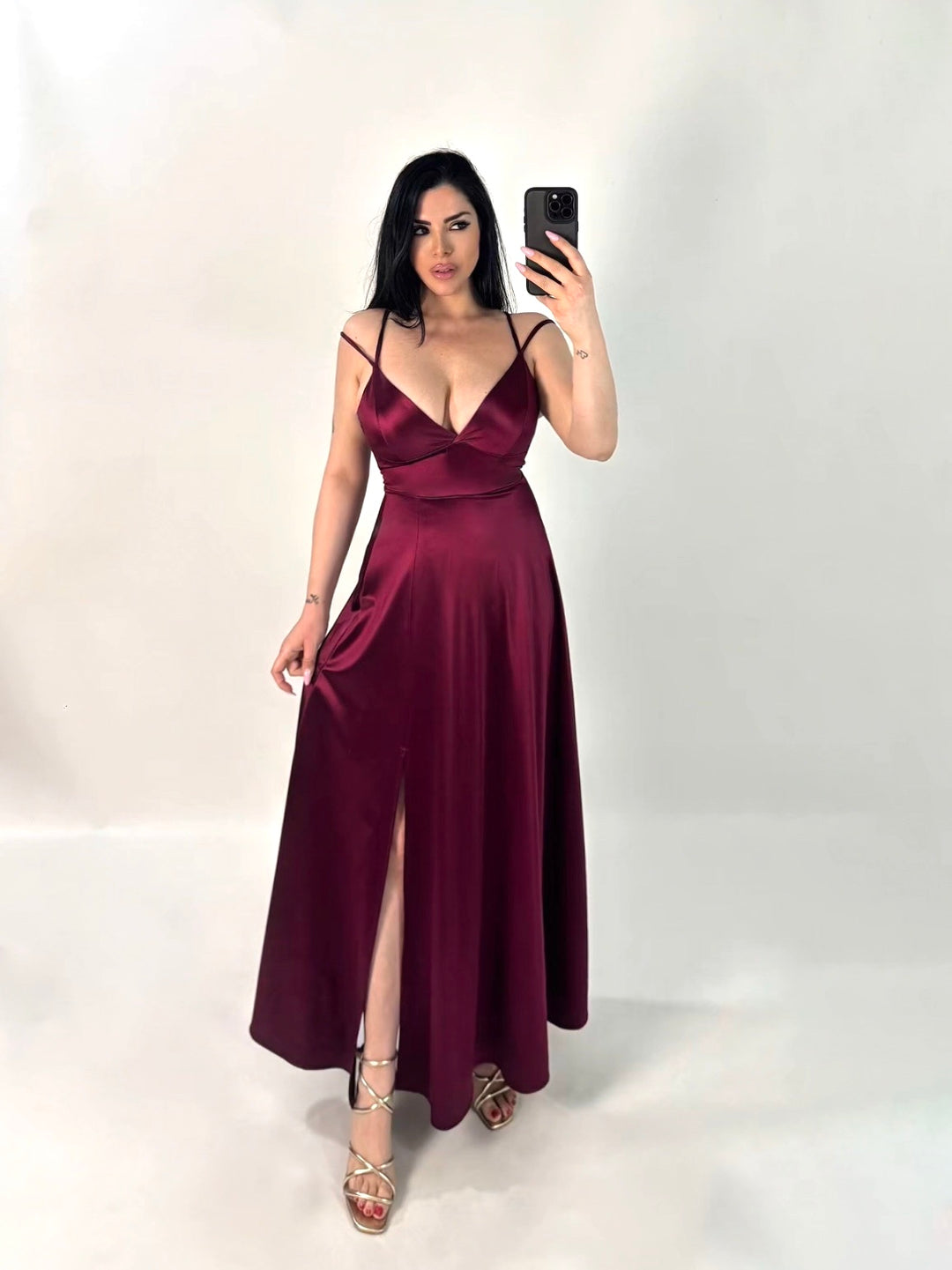 Abito lungo con scollo dietro “Juliette”