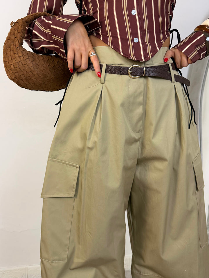 Pantaloni con cintura “Paris”