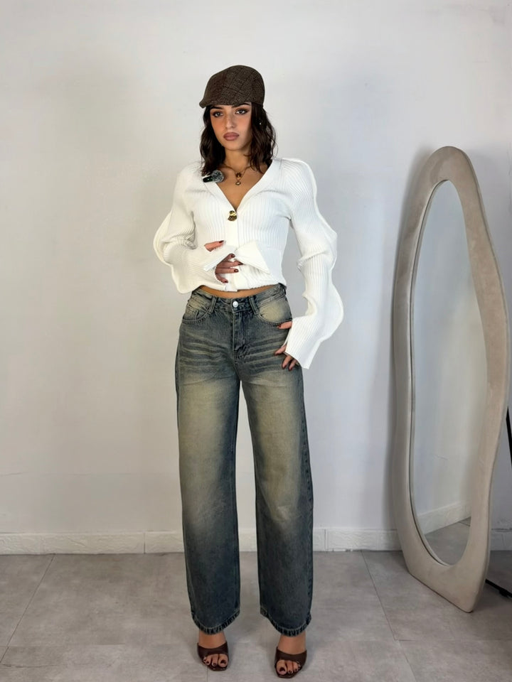 Jeans buggy sabbiato “Vintage washed”