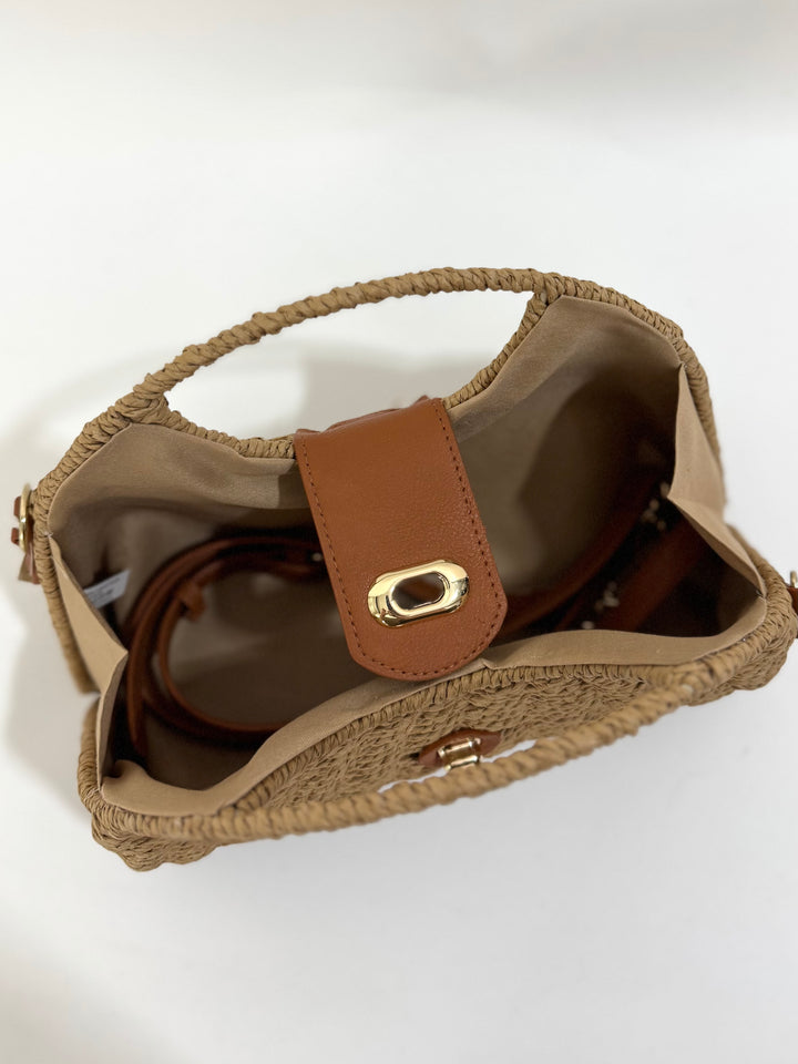 Borsa in rafia rigida “Riviera”