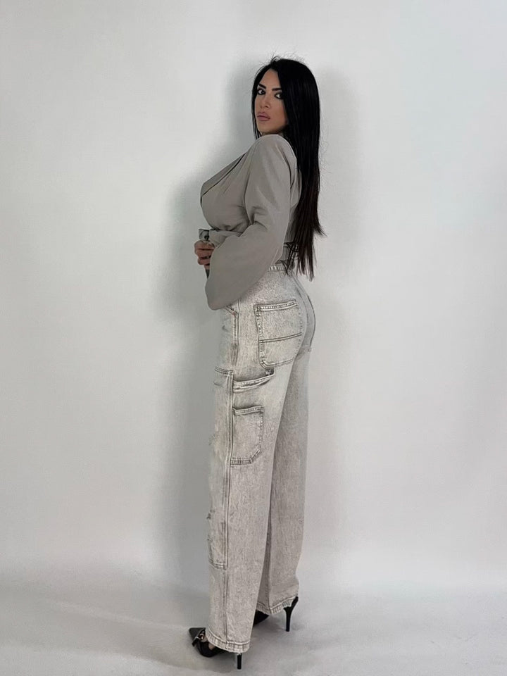 Jeans wide leg elastico “Lorena”