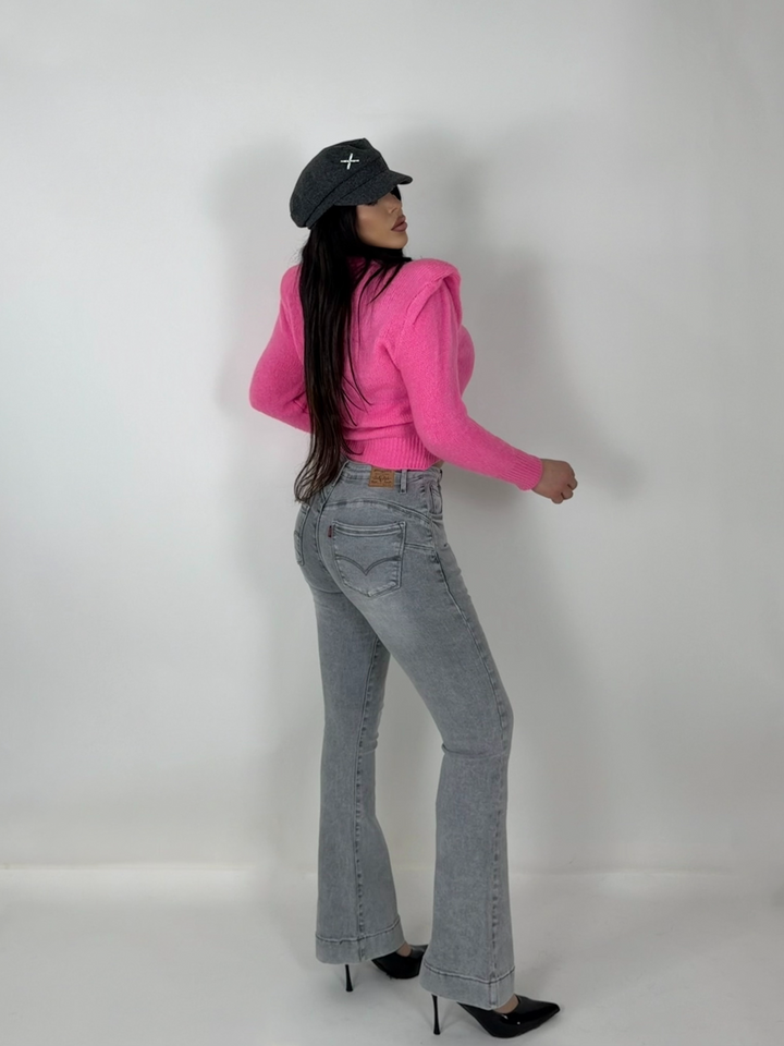 Jeans a zampa elastico “Mary”