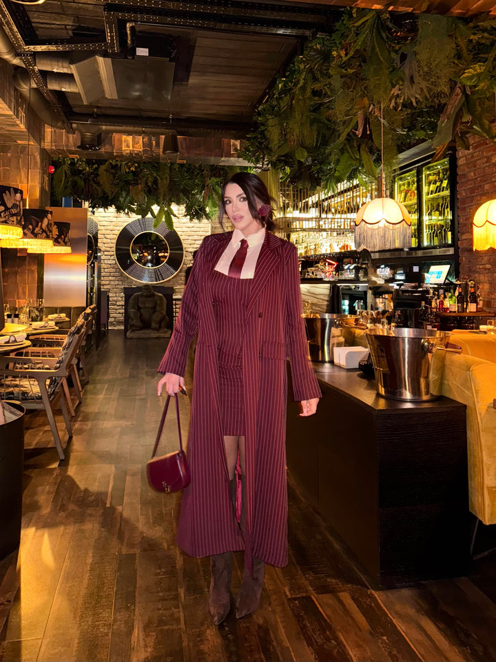 Coordinato gessato giacca e vestito “Special”