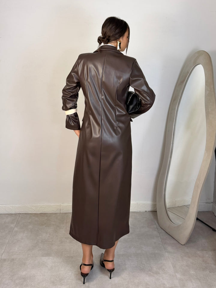 Trench in eco pelle “Evelyne”