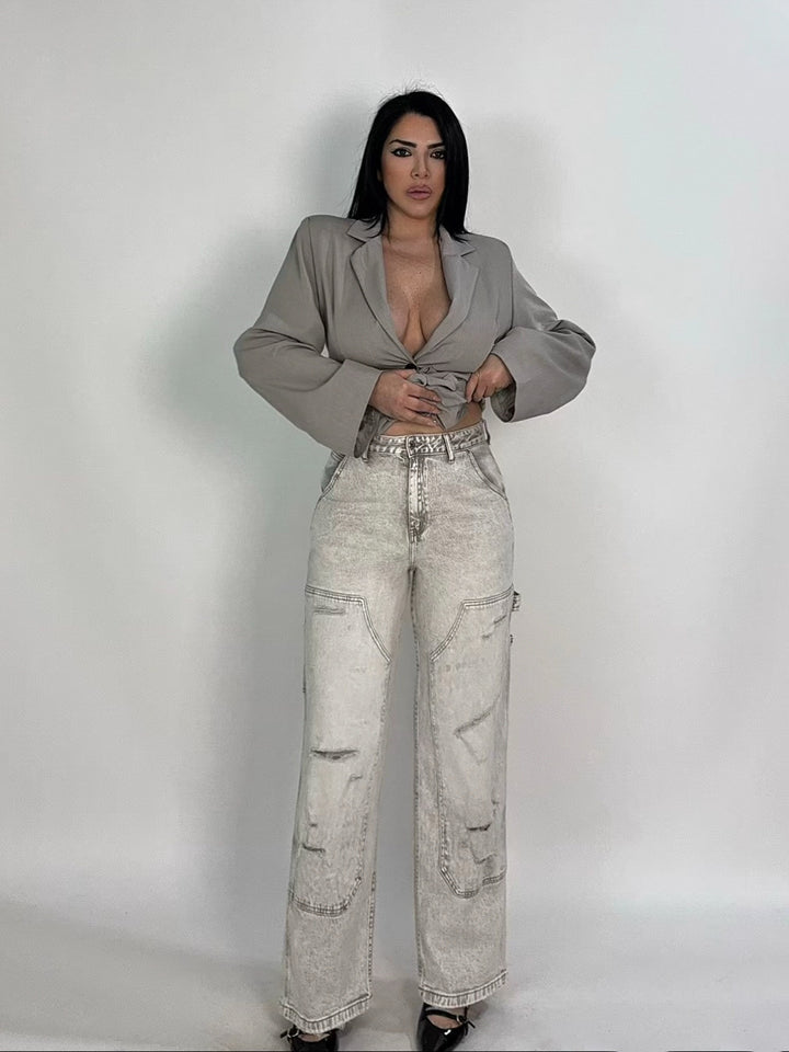 Jeans wide leg elastico “Lorena”