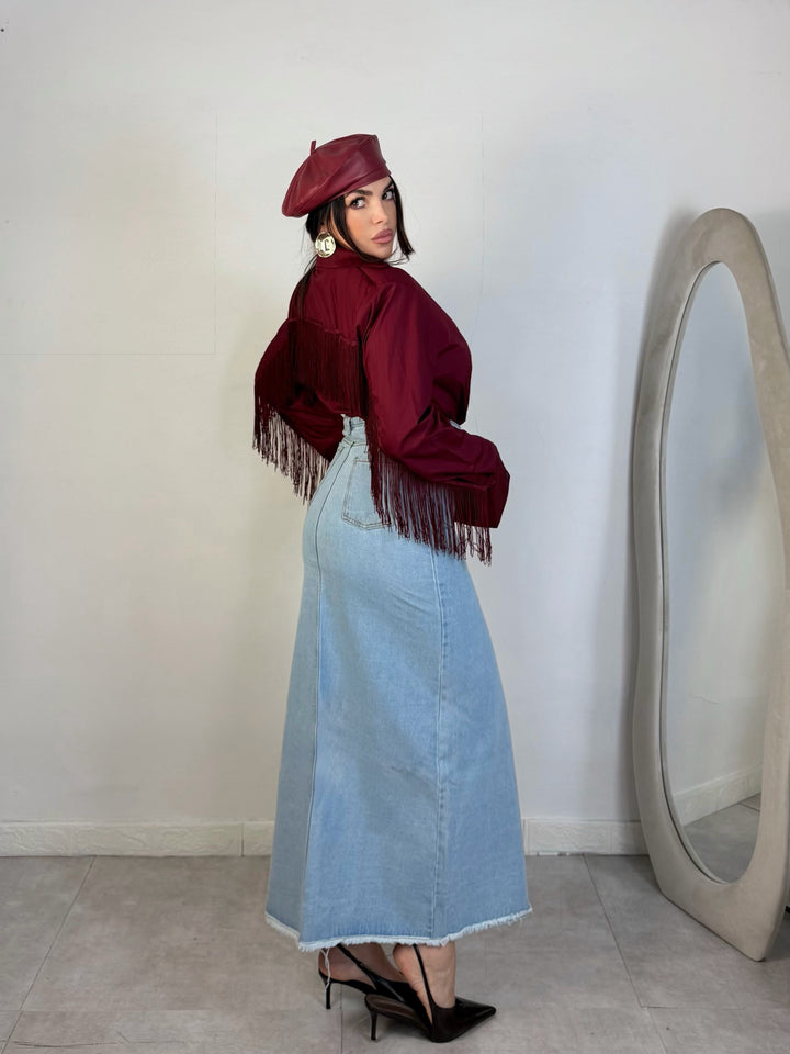 Gonna in jeans lunga “Marielle”