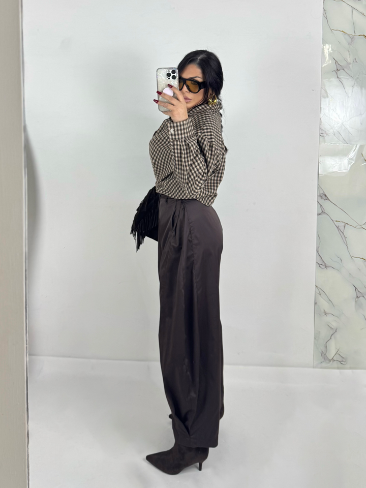 Pantaloni balloon in raso “Raja”