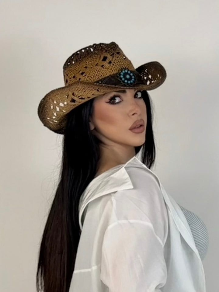 Cappello in rafia