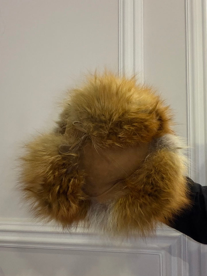 Colbacco in vera pelliccia di volpe vintage 06