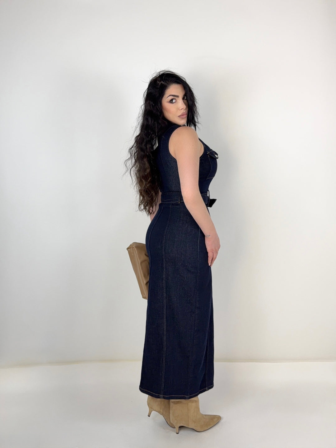 Abito in jeans con cintura “Zaira”