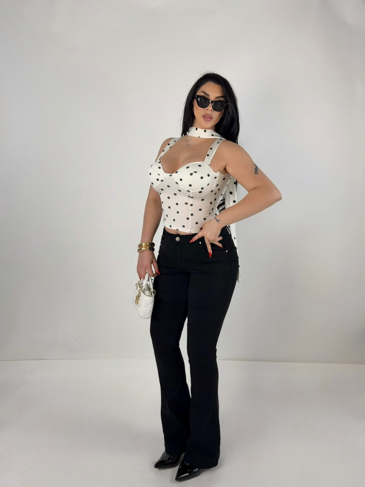 Jeans a zampa push-up “Glam”