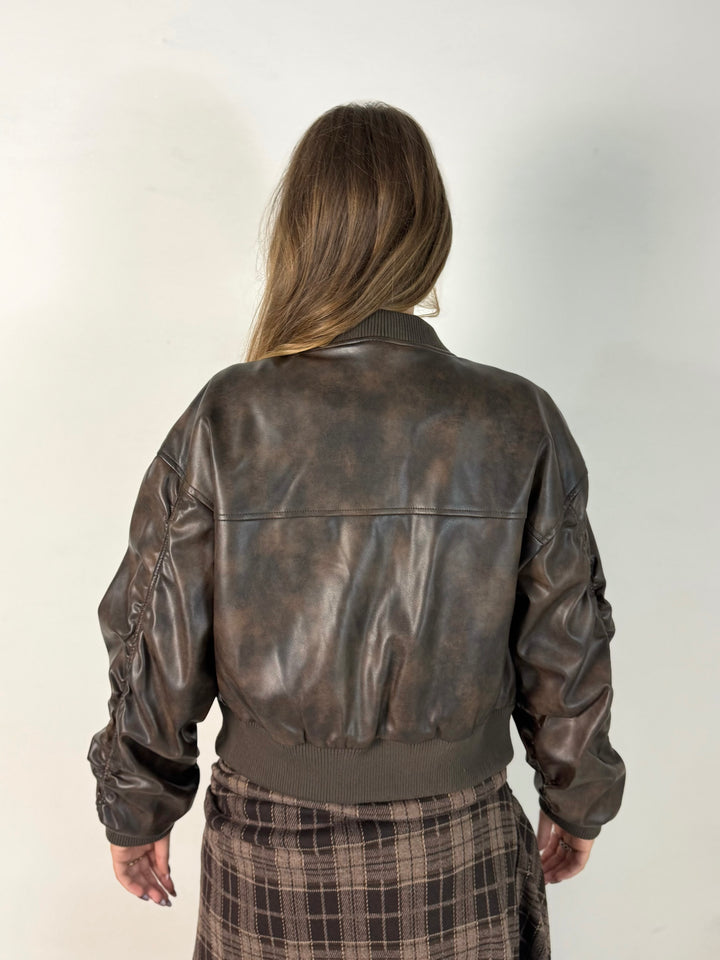 Giubbotto in eco pelle “Attitude”