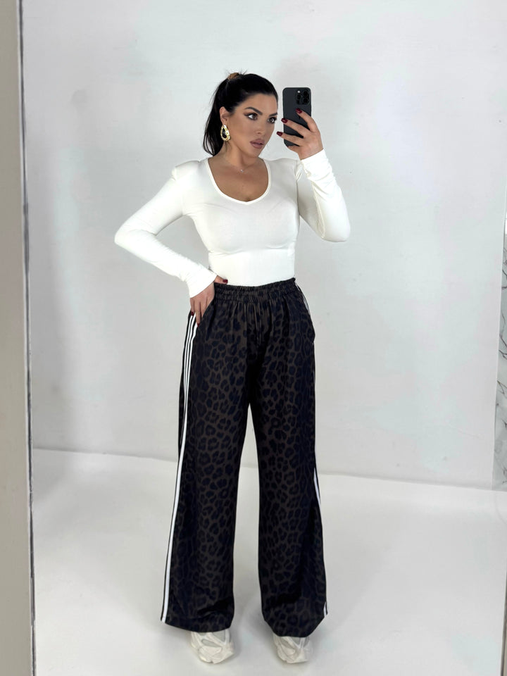 Pantaloni a palazzo con strisce laterali “Urban”