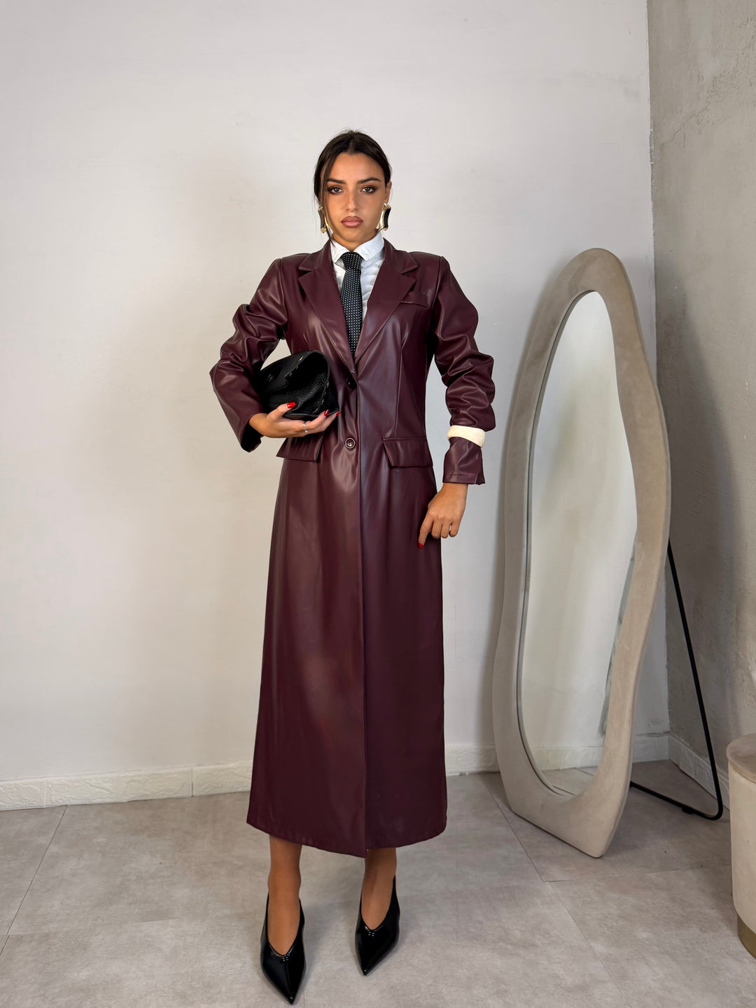 Trench in eco pelle “Evelyne”