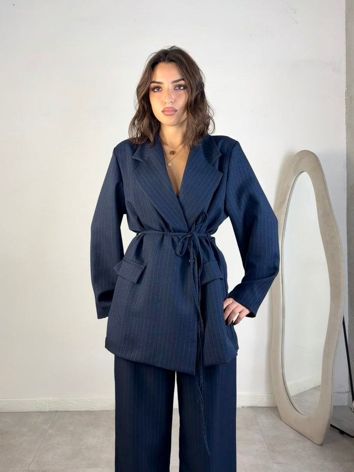 Tailleur gessato “Élite”