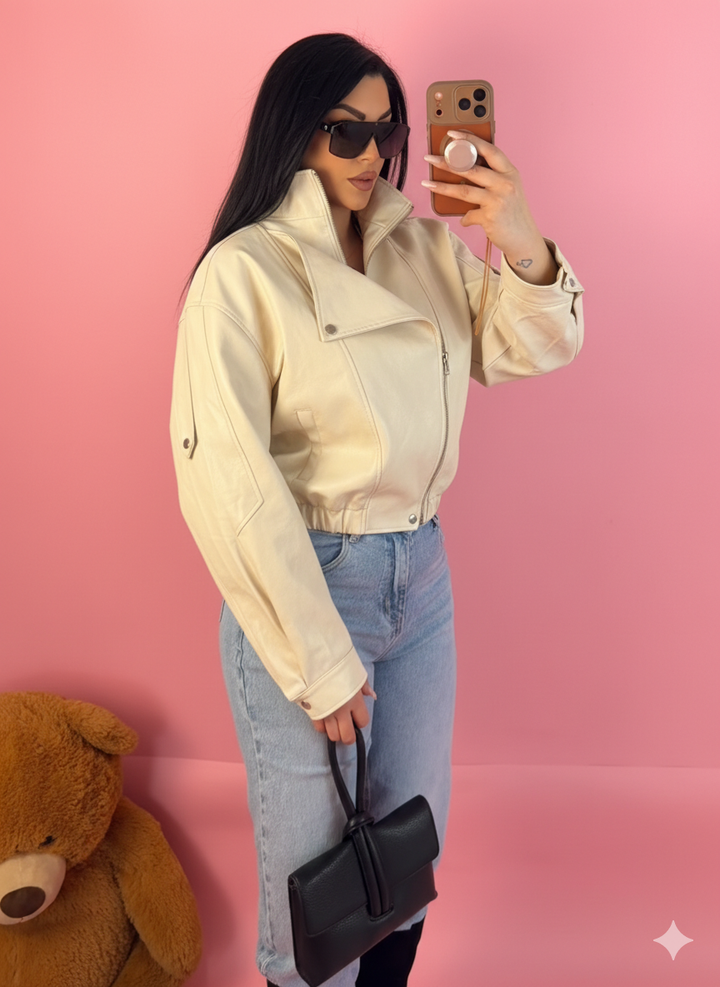 Giubbotto in eco pelle “Energy”