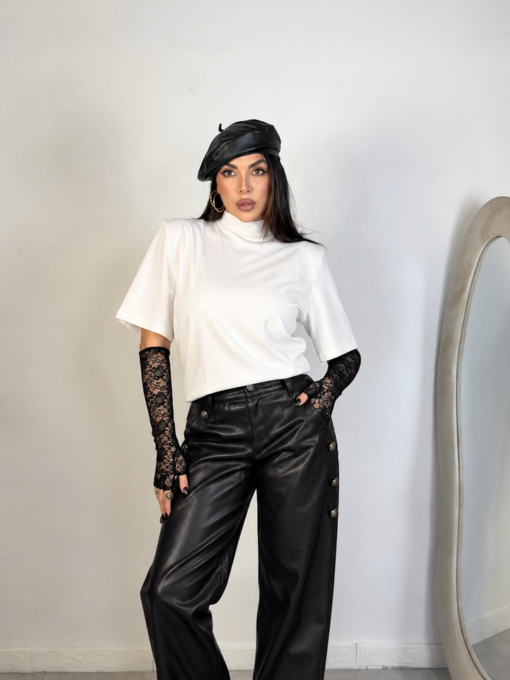 T shirt con spalline oversize JUSTWEST