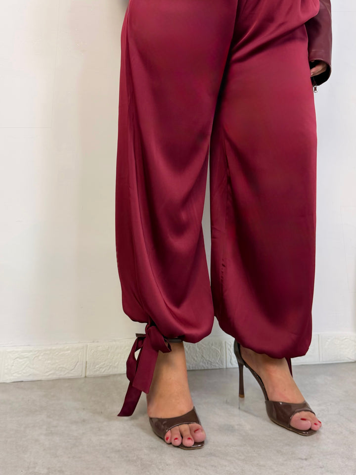 Pantaloni in raso “Roxane”