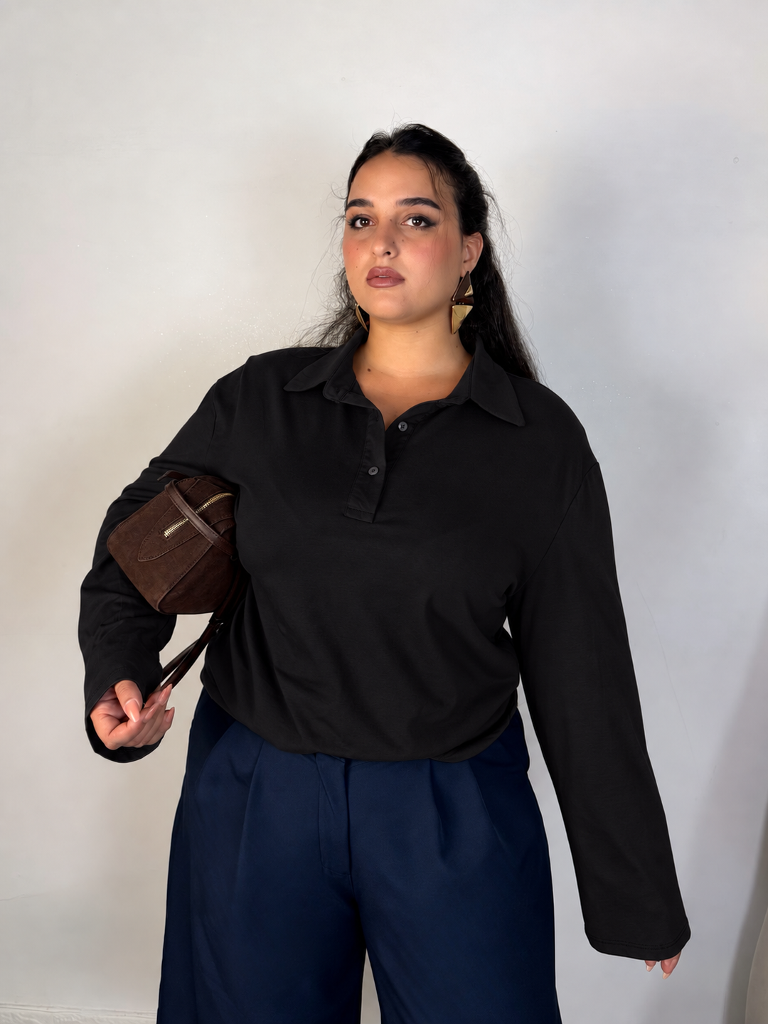 Polo oversize con spalline “Dalila”