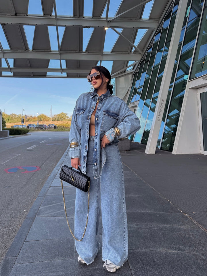 Coordinato in jeans “Skyline”