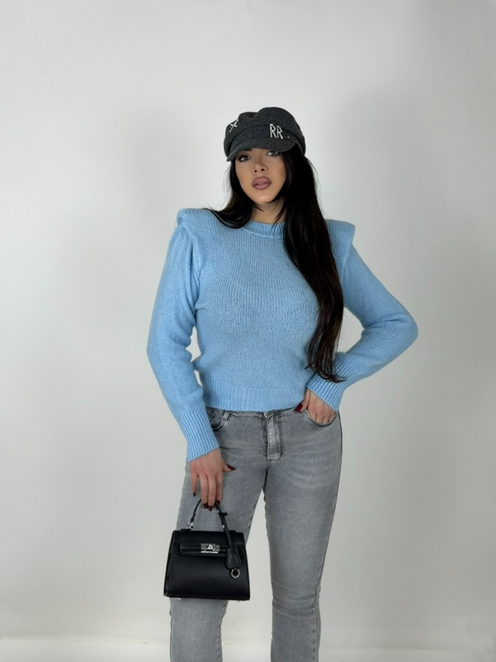 Maglione con spalline rinforzate “Delia”